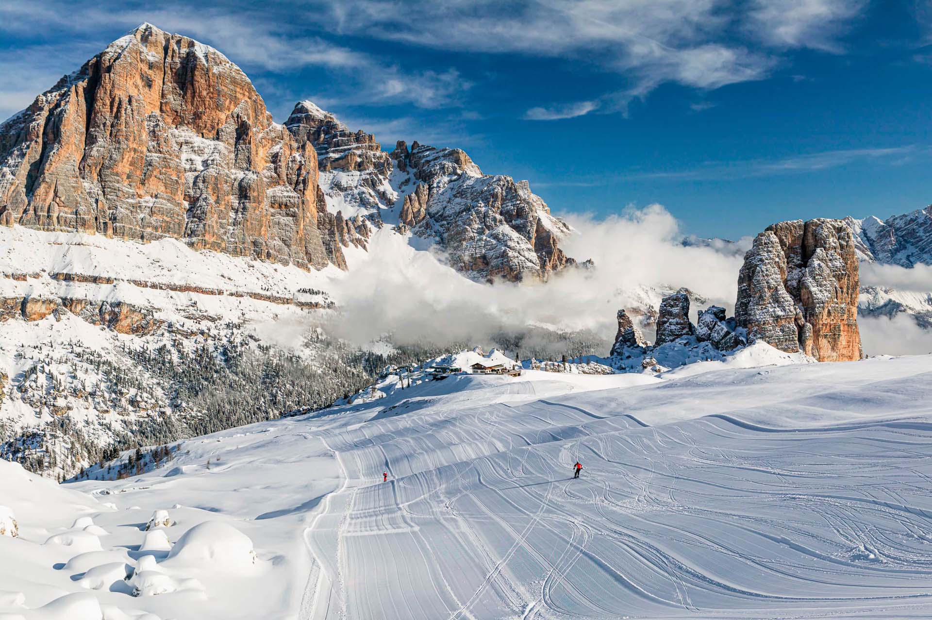 Sci freeride Tofana di Rosez Cinque Torri neve