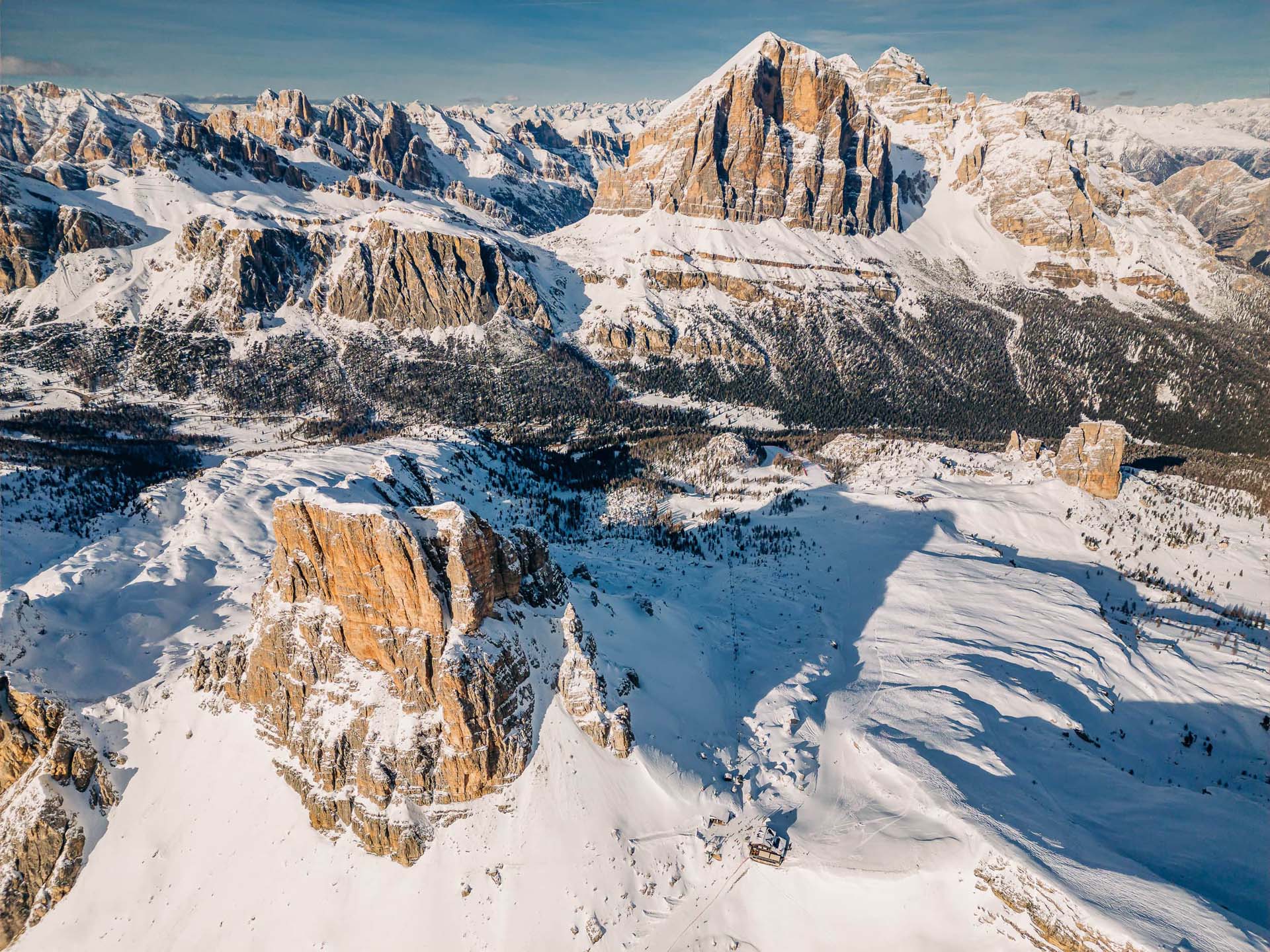 Cinque Torri Averau e Tofane neve