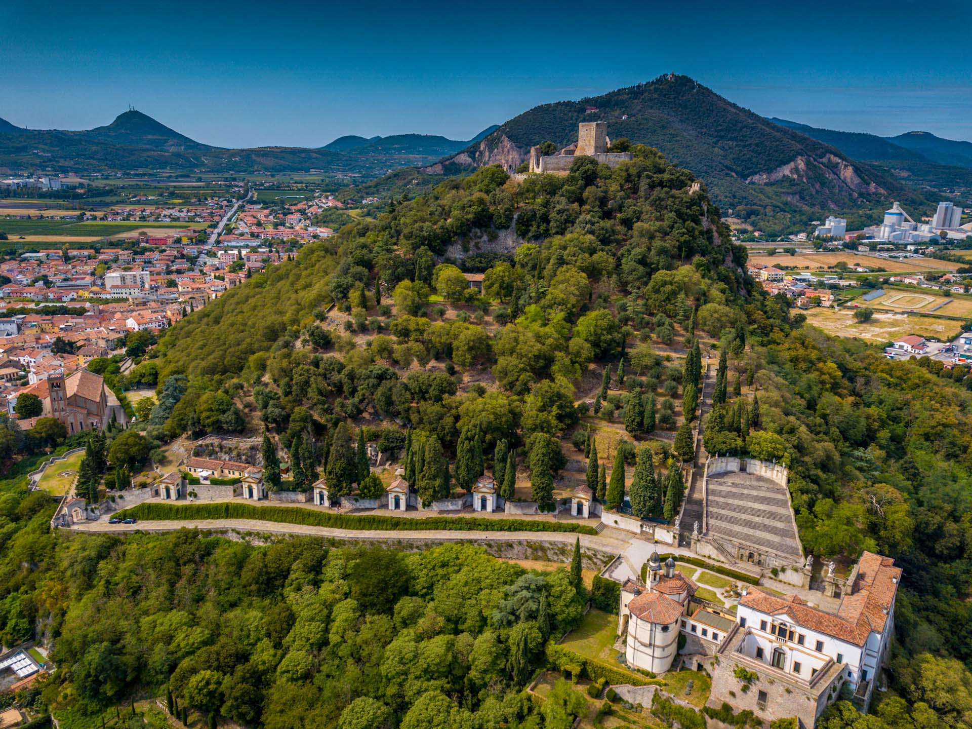 Monselice Santuario Giubilare delle sette chiese Chiesa di San Giorgio Villa Duodo Rocca Mastio Federiciano