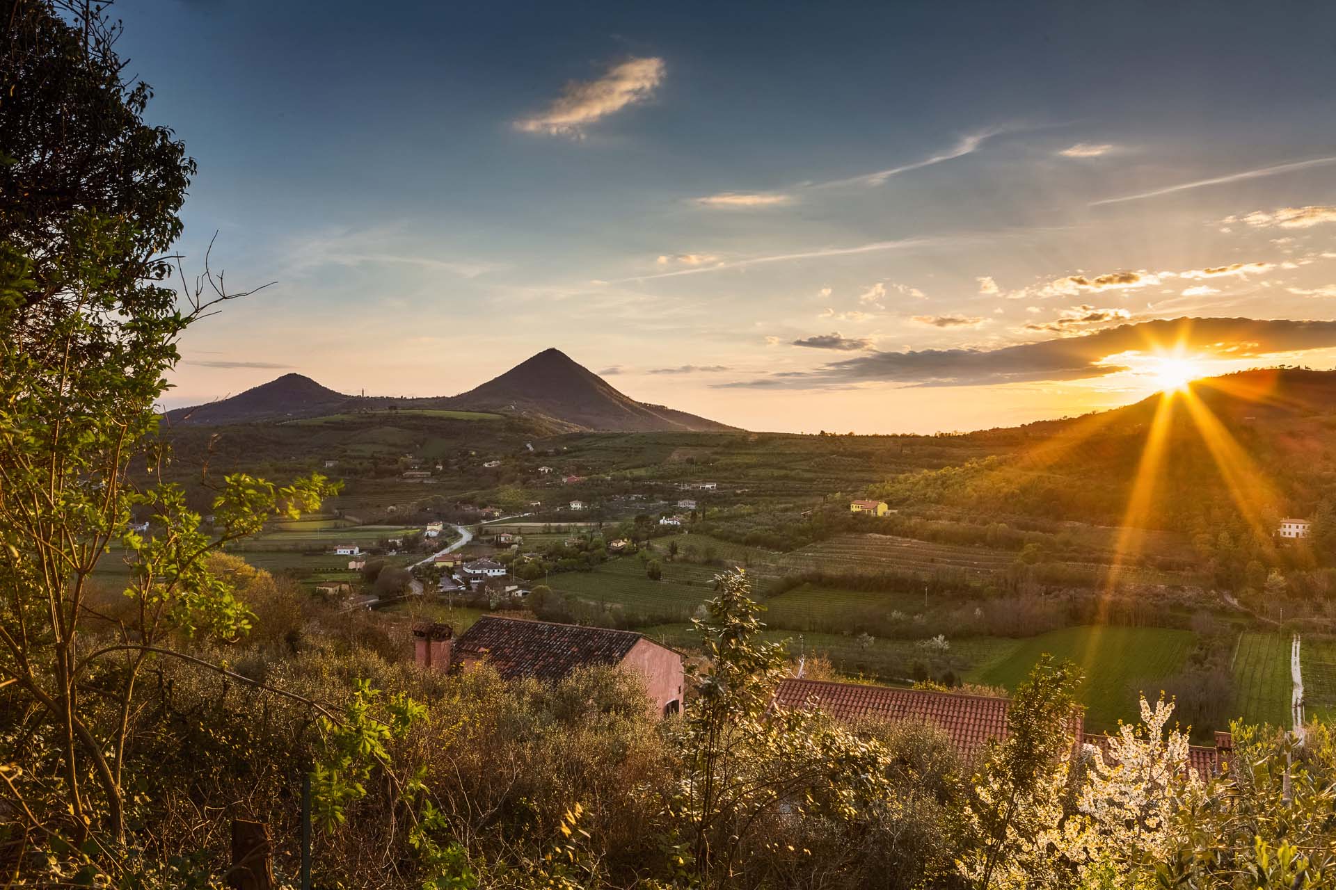 Veduta Colli Euganei tramonto