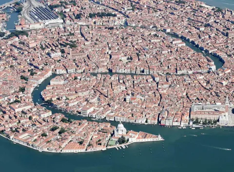 Canal Grande a Venezia visto dall'alto