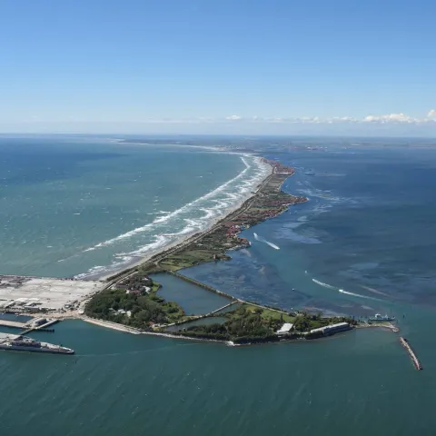 Isola di Pellestrina lato Santa Maria del Mare vista dall'alto