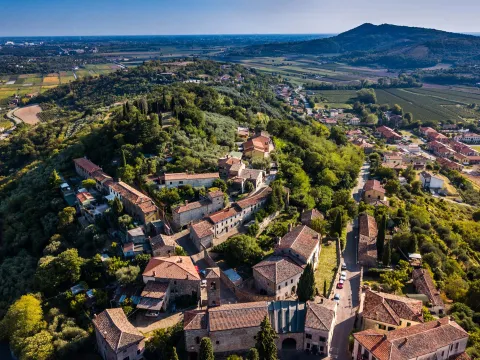 Vista panoramica di Arquà Petrarca