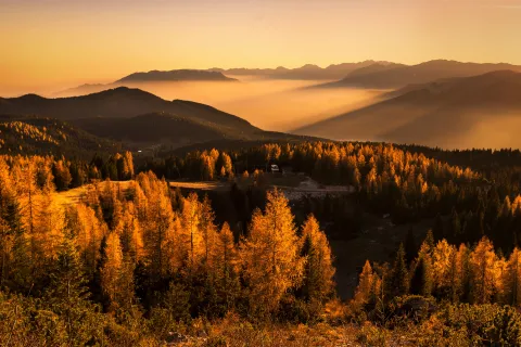 Veduta foliage Altopiano di Asiago