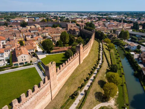 Veduta di Cittadella dall'alto delle mura Riva IV Novembre