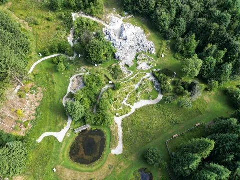Vista dall'alto Giardino Botanico  Lorenzoni