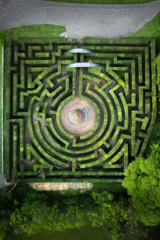 Labirinto del Parco Giardino sigurtà visto dall'alto