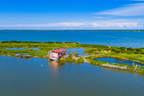 Casone a Porto Tolle nel Parco Regionale del Delta del Po