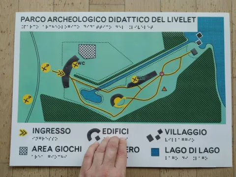 Mappa tattile del Parco archeologico didattico del Livelet