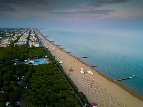 Panoramica della Spiaggia del Faro di Jesolo