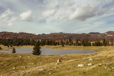 Lago di San Lorenzo, immerso nel verde, meta ideale per passeggiate e momenti di relax
