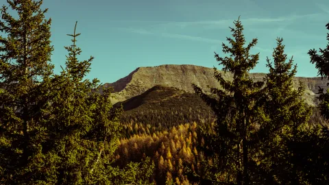 Vista autunnale del Portule nell'Altopiano di Asiago