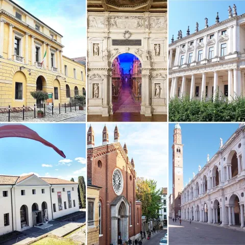 Collage delle sedi dei Musei Civici di Vicenza