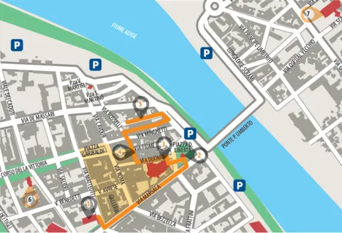 Mappa medioevo percorsi IAT a Legnago