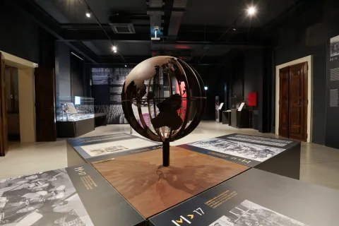 Sala con pannelli e reperti del MeVe - Memoriale Veneto della Grande Guerra a Montebelluna