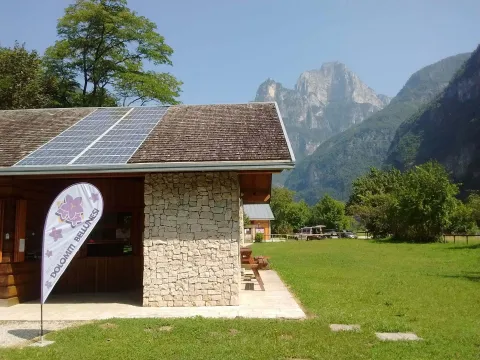 Punto ristoro presso area ristoro Candaten nelle Dolomiti Bellunesi