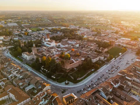 Panoramica dall'alto di Castelfranco Veneto