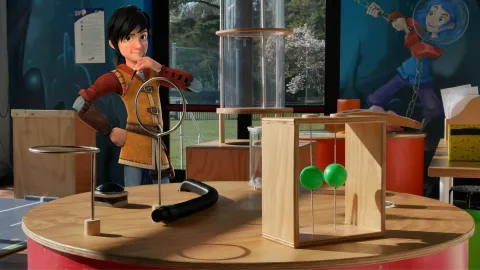 Sala interattiva del percorso "Sognando la luna" del Parco degli Alberi Parlanti di Treviso