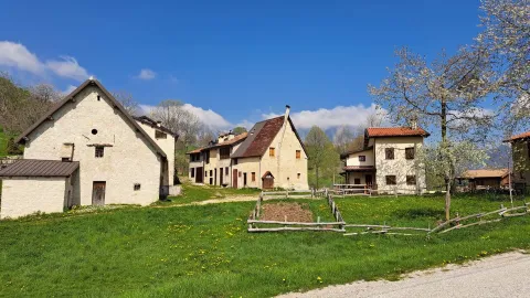 Contrada Casare Asnicar sull'Altopiano delle Montagnole durante il Sentiero dei grandi alberi
