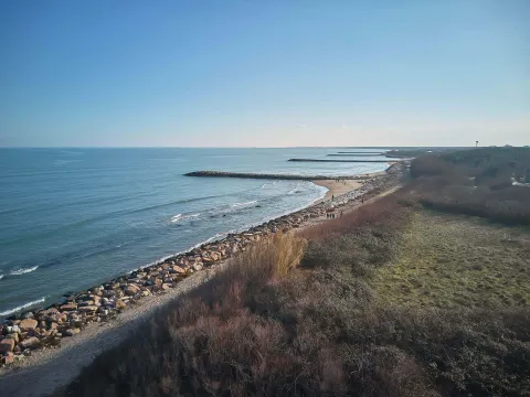 Spiaggia di Rosolina Mare vicino alla Foce del fiume Adige