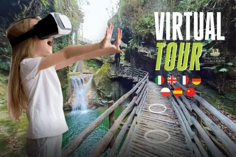 Locandina tour virtuale Grotte del Caglieron