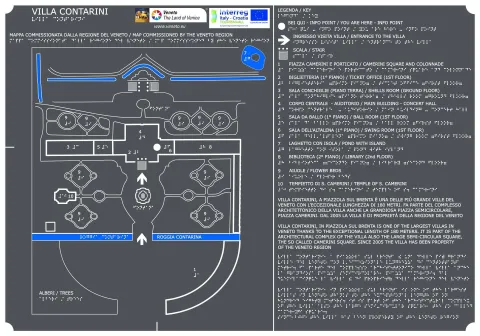 Mappa tattile di Villa Contarini