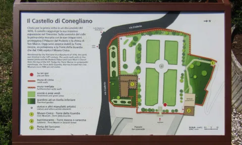 Pannello tattile del Parco del Castello di Conegliano