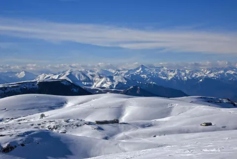 Panoramica della Lessinia innevata