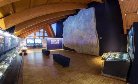 Sala della sezione geologica del Museo Vittorino Cazzetta a Selva di Cadore