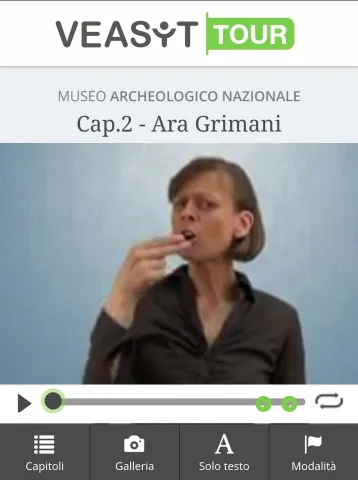 Frame del video della guida della visita in LIS sul sito di Veasyt